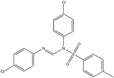 N1,N2-Bis(4-chlorophenyl)-N1-tosylformamidine 结构式