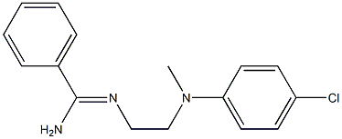 N2-[2-(p-Chloro-N-methylanilino)ethyl]benzamidine 结构式