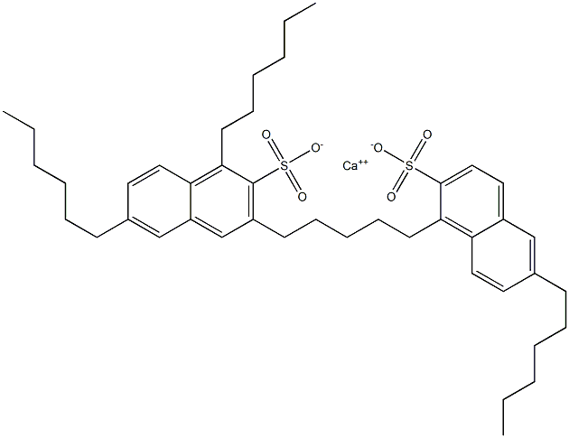 Bis(1,6-dihexyl-2-naphthalenesulfonic acid)calcium salt 结构式