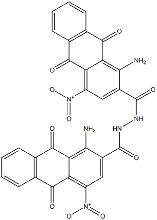 1-Amino-4-nitro-N-(1-amino-4-nitro-2-anthraquinonylcarbonylamino)-9,10-dihydro-9,10-dioxoanthracene-2-carboxamide 结构式