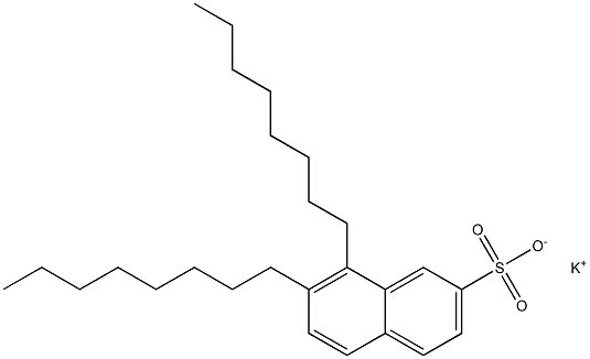 7,8-Dioctyl-2-naphthalenesulfonic acid potassium salt 结构式