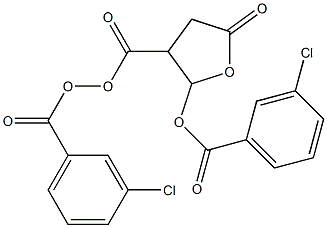 3-Chlorobenzoic acid 3-[[(3-chlorophenyl)carbonylperoxy]carbonyl]-5-oxooxolan-2-yl ester 结构式