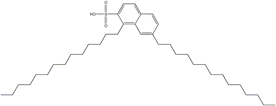 1,7-Ditetradecyl-2-naphthalenesulfonic acid 结构式