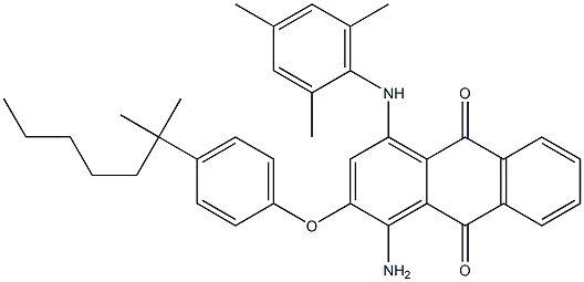 1-Amino-4-(mesitylamino)-2-[p-(1,1-dimethylhexyl)phenoxy]anthraquinone 结构式