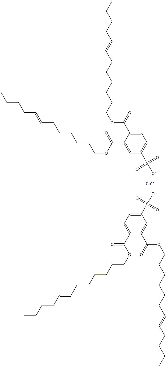 Bis[3,4-di(7-dodecenyloxycarbonyl)benzenesulfonic acid]calcium salt 结构式
