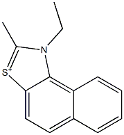 1-Ethyl-2-methylnaphtho[1,2-d]thiazol-3-ium 结构式