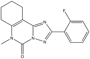 2-(2-Fluorophenyl)-7,8,9,10-tetrahydro-6-methyl[1,2,4]triazolo[1,5-c]quinazolin-5(6H)-one 结构式