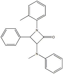 1-(2-Methylphenyl)-3-(methylphenylamino)-4-phenylazetidin-2-one 结构式