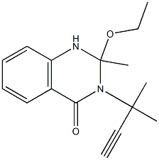 2,3-Dihydro-2-ethoxy-2-methyl-3-(1,1-dimethyl-2-propynyl)quinazolin-4(1H)-one 结构式