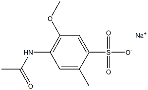 4-(Acetylamino)-5-methoxy-2-methylbenzenesulfonic acid sodium salt 结构式