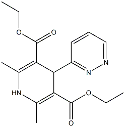 1,4-Dihydro-2,6-dimethyl-4-(3-pyridazinyl)pyridine-3,5-dicarboxylic acid diethyl ester 结构式