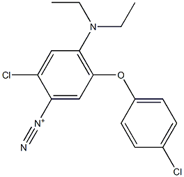2-Chloro-5-(4-chlorophenoxy)-4-(diethylamino)benzenediazonium 结构式