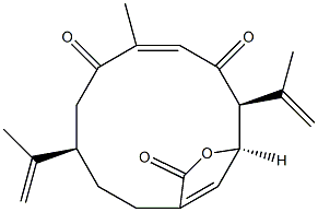 (4R,7Z,10S,11R)-7-Methyl-4,10-bis(1-methylethenyl)-12-oxabicyclo[9.2.1]tetradeca-1(14),7-diene-6,9,13-trione 结构式