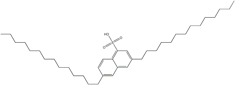 3,6-Ditetradecyl-1-naphthalenesulfonic acid 结构式