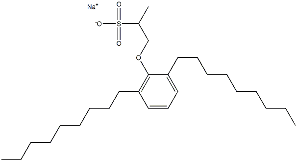 1-(2,6-Dinonylphenoxy)propane-2-sulfonic acid sodium salt 结构式