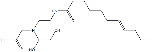 N-(1,2-Dihydroxyethyl)-N-[2-(7-undecenoylamino)ethyl]aminoacetic acid 结构式