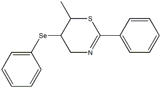 2-Phenyl-5-(phenylseleno)-6-methyl-5,6-dihydro-4H-1,3-thiazine 结构式