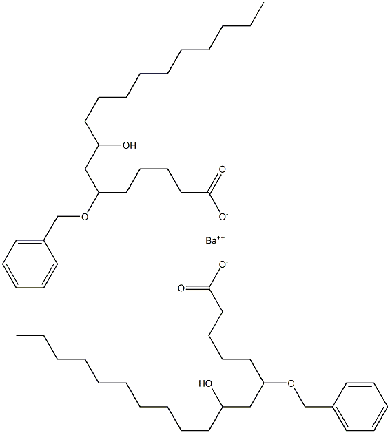 Bis(6-benzyloxy-8-hydroxystearic acid)barium salt 结构式