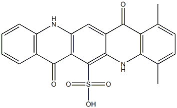 5,7,12,14-Tetrahydro-1,4-dimethyl-7,14-dioxoquino[2,3-b]acridine-6-sulfonic acid 结构式