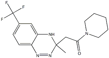 6-(Trifluoromethyl)-3-methyl-3-[(piperidinocarbonyl)methyl]-3,4-dihydro-1,2,4-benzotriazine 结构式