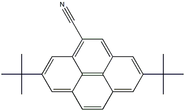 2,7-Di(1,1-dimethylethyl)pyrene-4-carbonitrile 结构式