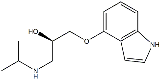(R)-1-(1H-Indol-4-yloxy)-3-[(1-methylethyl)amino]-2-propanol 结构式