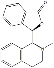 (3R)-3-[[(1R)-1,2,3,4-Tetrahydro-2-methylisoquinolin]-1-yl]isobenzofuran-1(3H)-one 结构式