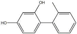 4-(2-Methylphenyl)benzene-1,3-diol 结构式