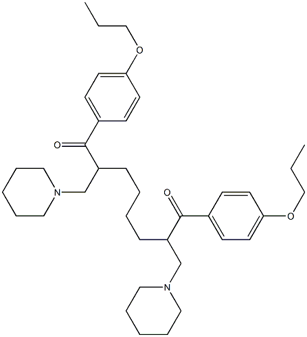 1,8-Bis(4-propoxyphenyl)-2,7-bis(piperidinomethyl)-1,8-octanedione 结构式