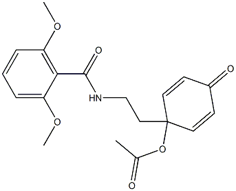 N-[2-(1-Acetoxy-4-oxo-2,5-cyclohexadienyl)ethyl]-2,6-dimethoxybenzamide 结构式