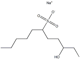 3-Hydroxyundecane-6-sulfonic acid sodium salt 结构式