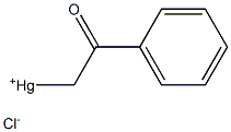 (Phenylcarbonylmethyl)mercury(II) chloride 结构式