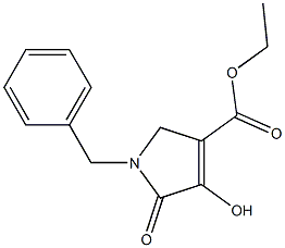 1-Benzyl-2,5-dihydro-4-hydroxy-5-oxo-1H-pyrrole-3-carboxylic acid ethyl ester 结构式