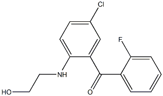 2-[(2-Hydroxyethyl)amino]-5-chloro-2'-fluorobenzophenone 结构式