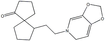 1-Aza-1-(3,4-(methylenedioxy)phenethyl)spiro[4.4]nonan-6-one 结构式