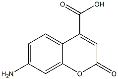 7-Amino-2-oxo-2H-1-benzopyran-4-carboxylic acid 结构式