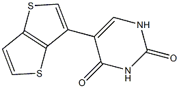 5-[Thieno[3,2-b]thiophen-3-yl]uracil 结构式