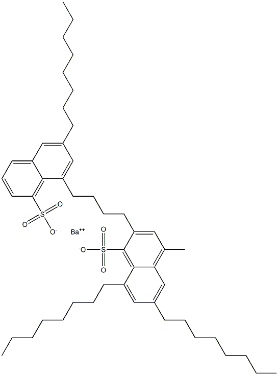 Bis(6,8-dioctyl-1-naphthalenesulfonic acid)barium salt 结构式