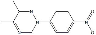 5,6-Dimethyl-2-(p-nitrophenyl)-2,3-dihydro-1,2,4-triazine 结构式