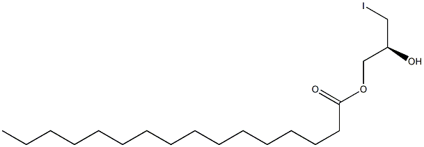 [S,(-)]-3-Iodo-1,2-propanediol 1-palmitate 结构式