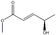 (2E,4R)-4-Hydroxy-2-pentenoic acid methyl ester 结构式