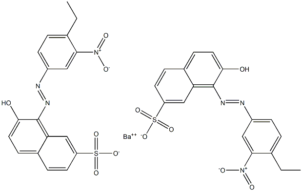 Bis[1-[(4-ethyl-3-nitrophenyl)azo]-2-hydroxy-7-naphthalenesulfonic acid]barium salt 结构式