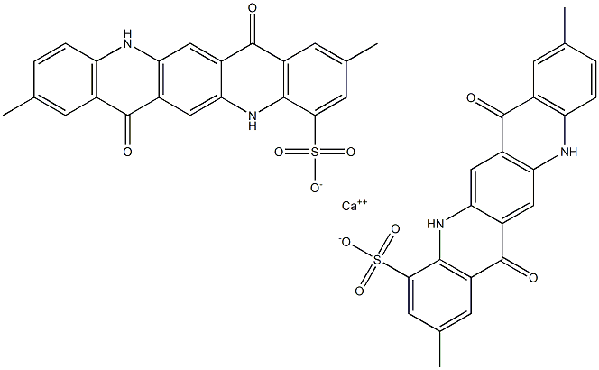 Bis[5,7,12,14-tetrahydro-2,9-dimethyl-7,14-dioxoquino[2,3-b]acridine-4-sulfonic acid]calcium salt 结构式