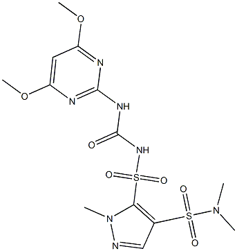 1-(4,6-Dimethoxy-2-pyrimidinyl)-3-(1-methyl-4-dimethylaminosulfonyl-1H-pyrazol-5-ylsulfonyl)urea 结构式