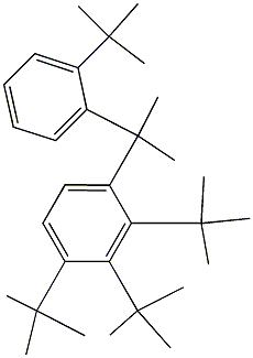 2-(2,3,4-Tri-tert-butylphenyl)-2-(2-tert-butylphenyl)propane 结构式