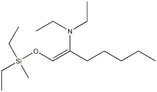 1-[[Diethyl(methyl)silyl]oxymethylene]-N,N-diethylhexan-1-amine 结构式
