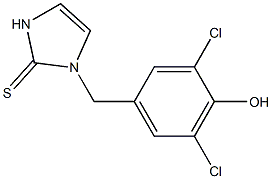 1-(3,5-Dichloro-4-hydroxybenzyl)-1H-imidazole-2(3H)-thione 结构式