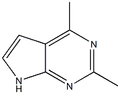 2,4-二甲基-7H-吡咯并[2,3-D]嘧啶 结构式