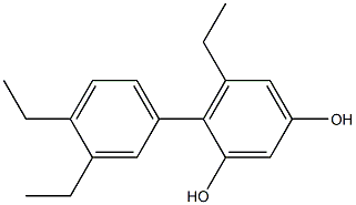 5-Ethyl-4-(3,4-diethylphenyl)benzene-1,3-diol 结构式