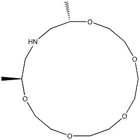 (14S,18S)-14,18-Dimethyl-1,4,7,10,13-pentaoxa-16-azacyclooctadecane 结构式